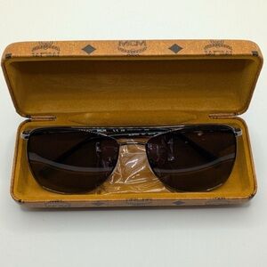 NEW MCM Oversize Pilot Sunglasses gold 61mm